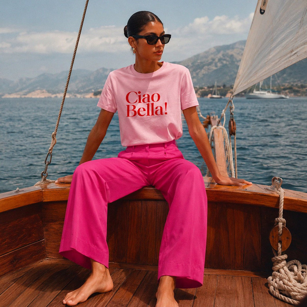 Ciao Bella roze T-shirt