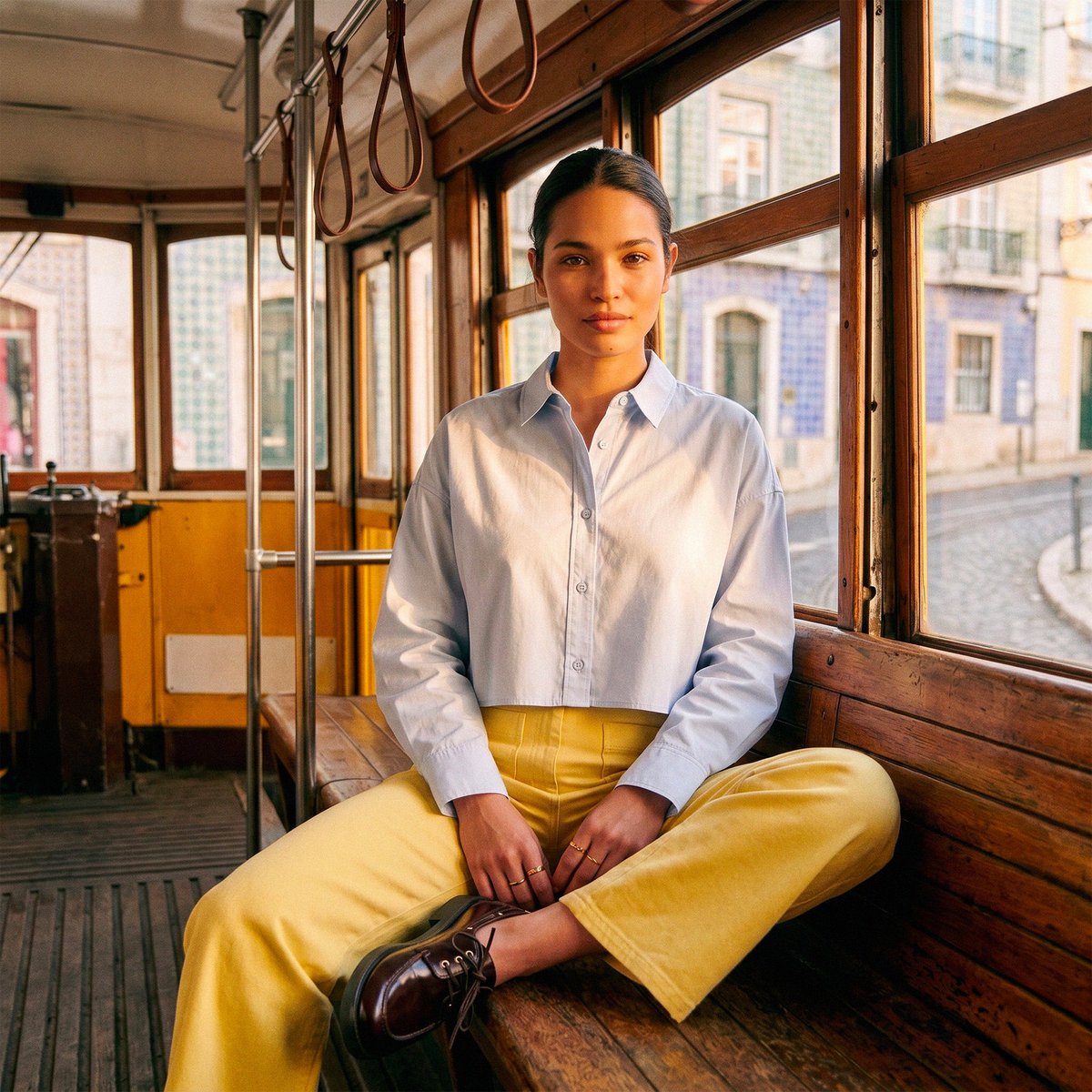 Hemelsblauw shirt van Lissabon