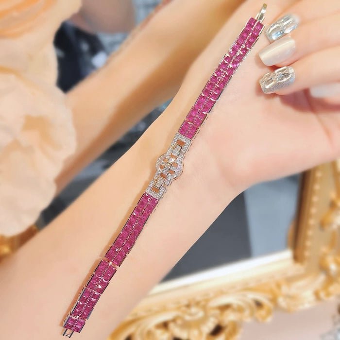 Elegante Ruby Line verstelbare armband