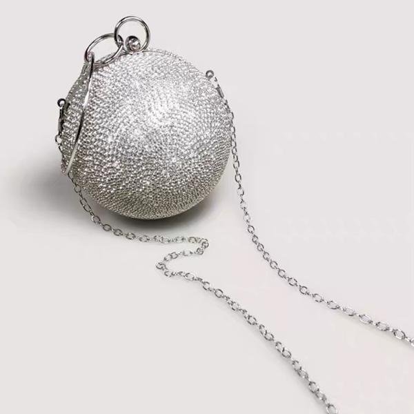 Luxe Ball Clutch-BlingBling Diamanten-Goud & Zilver