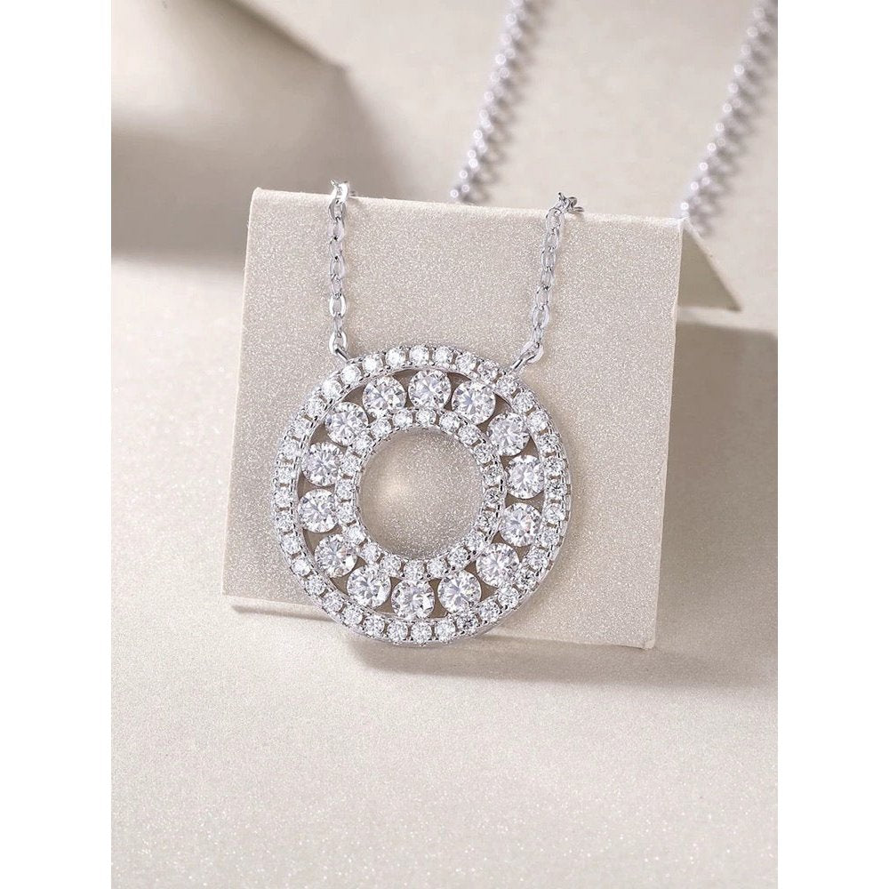Baan Moissanite cirkel ketting
