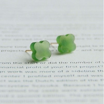 Lucky Clover Tian Jade oorstekers