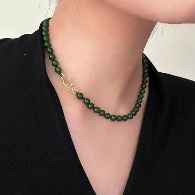 Tijdloze groene Aventurijn kralen ketting