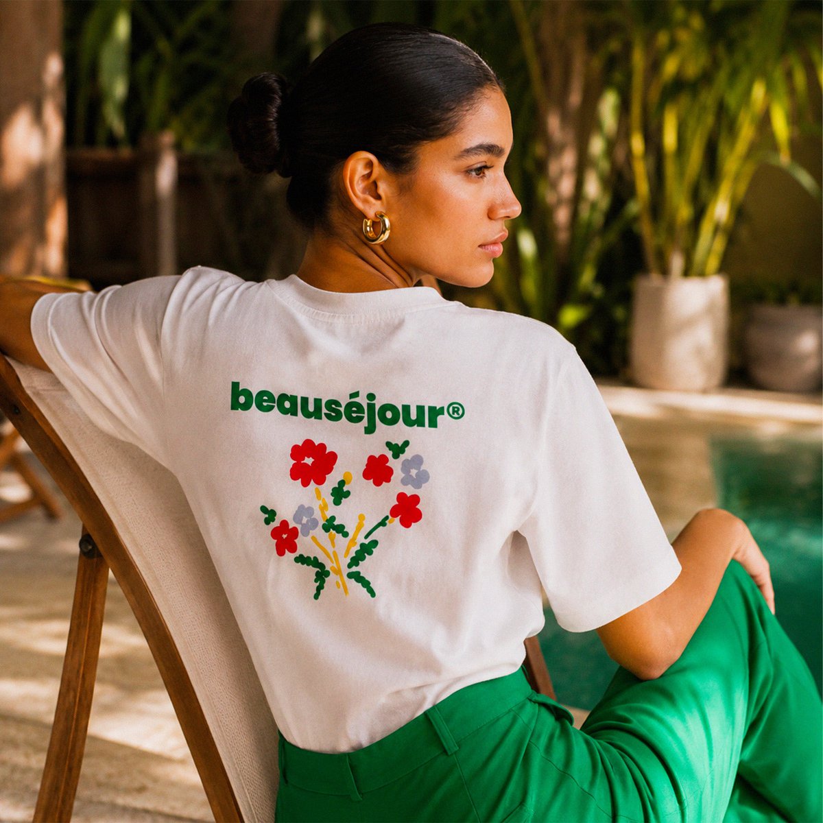 T-shirt fleur.