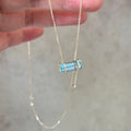 Sky Blue Ice Sugar Bar ketting