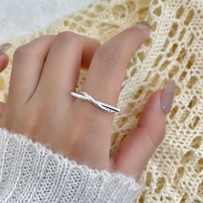 Minimalistische knoopring – 925 sterling zilver