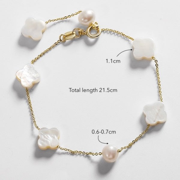 Dikke parelketting armbandenset