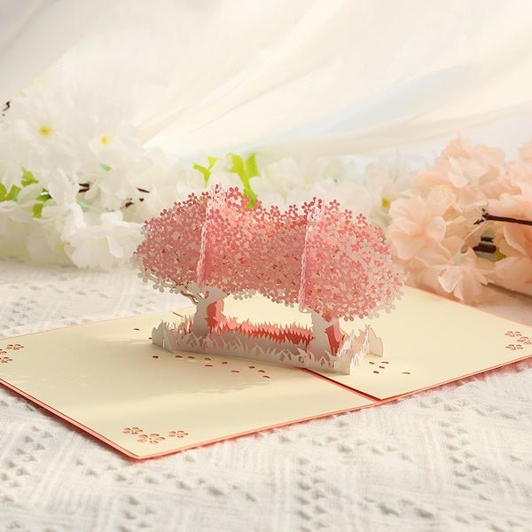 Kersenbloesem liefde 3D pop-upkaart