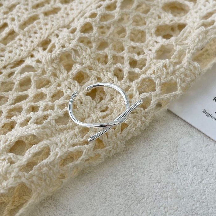 Minimalistische knoopring – 925 sterling zilver