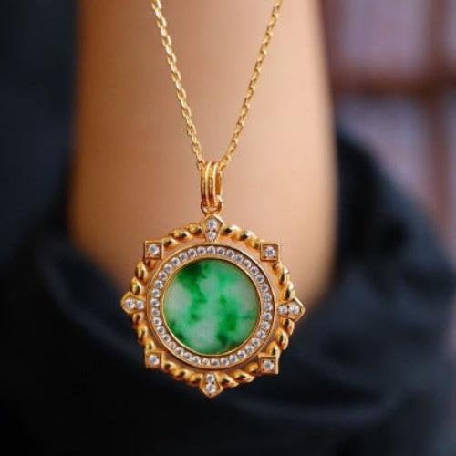 Koninklijke Jade medaillon ketting