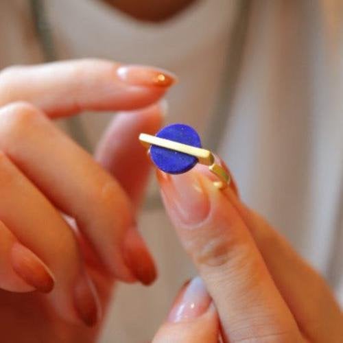 Modernistische Lapis Lazuli-ring