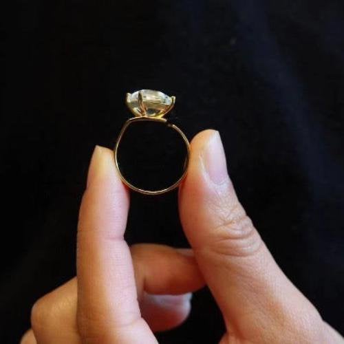 Cocktailring van prinses geslepen kwarts