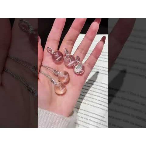 Helder kwarts rendieren ketting