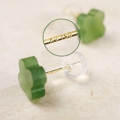 Lucky Clover Tian Jade oorstekers
