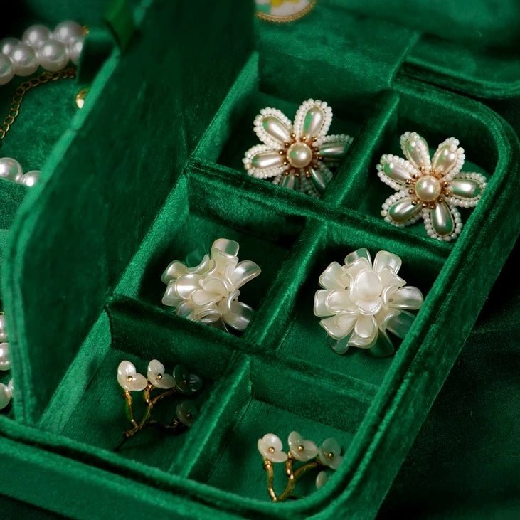 Luxe fluwelen grote sieradendoos