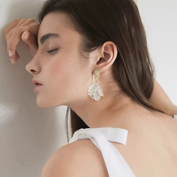 Elegante zeemeerminstaart statement oorbellen