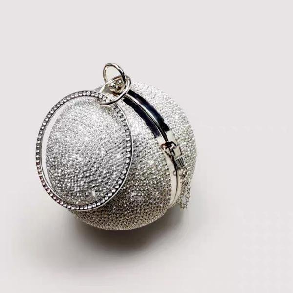 Luxe Ball Clutch-BlingBling Diamanten-Goud & Zilver