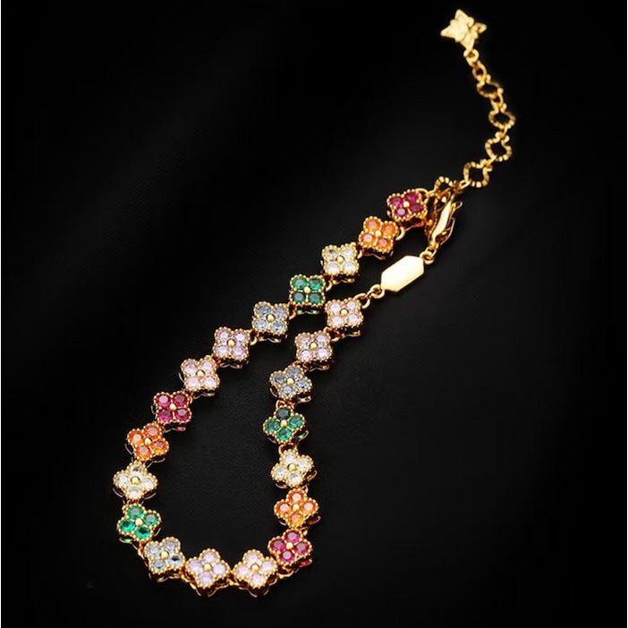 Caleidoscoop klaver kristal armband