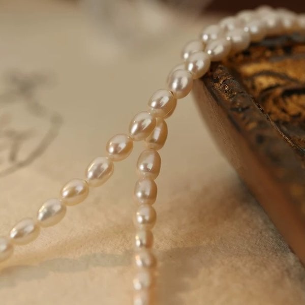 Tijdloze parel Toggle ketting