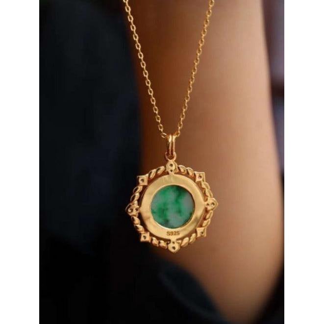 Koninklijke Jade medaillon ketting