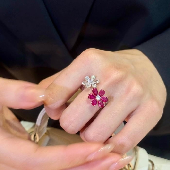 Ruby pruimenbloesem cocktailring