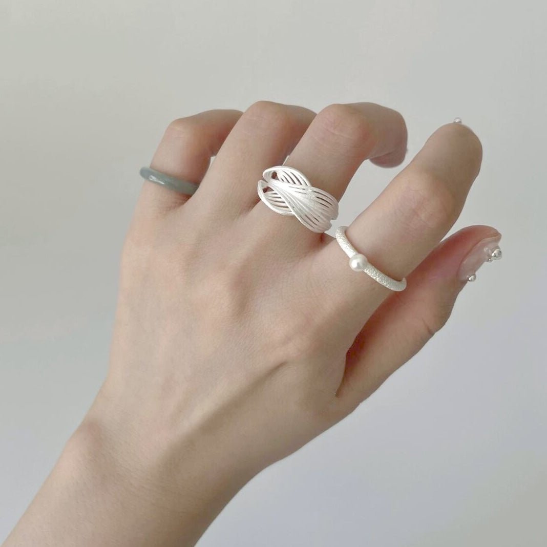 Verweven Sterling zilveren ring