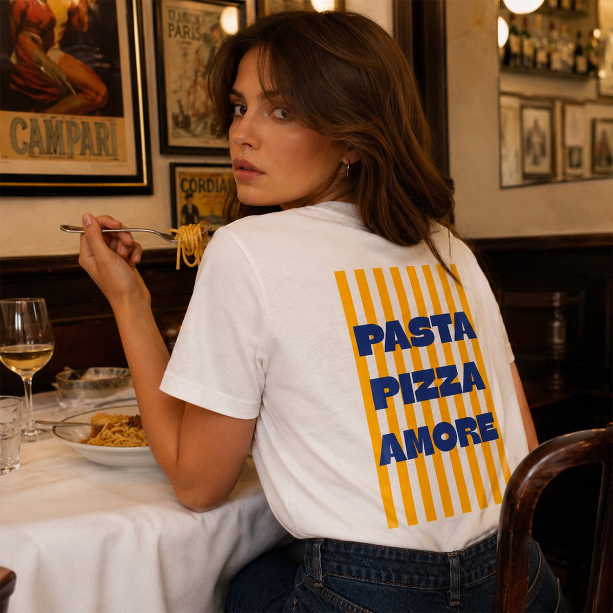 T-shirt Deegwaren, Pizza, Amore