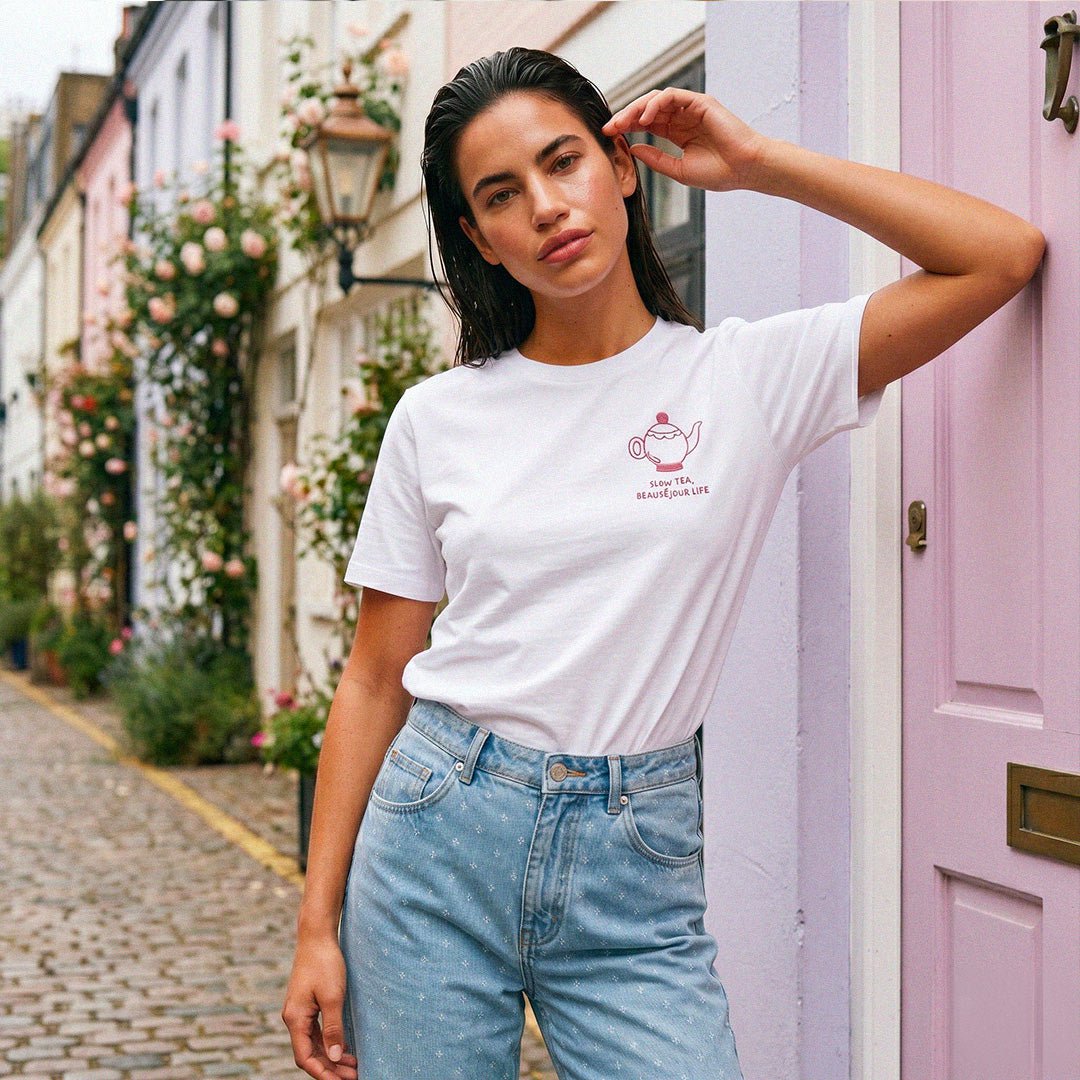 T-shirt Slow Tea Dames