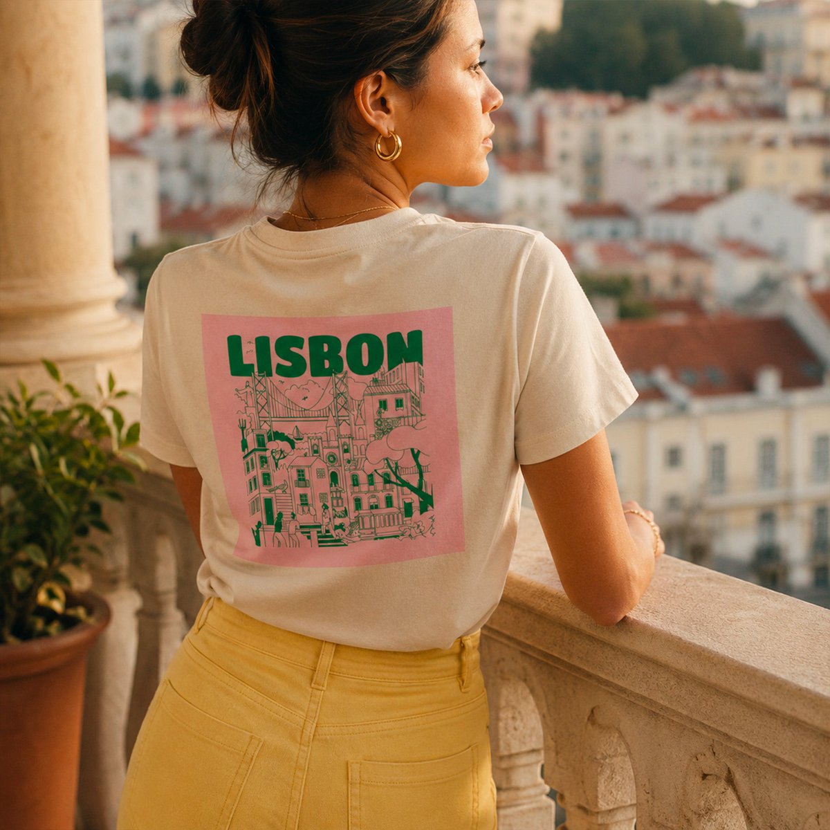Lissabon crème T-shirt
