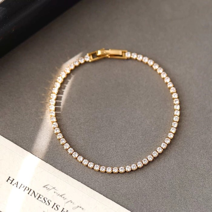 Tijdloze tennisarmband met diamantlook