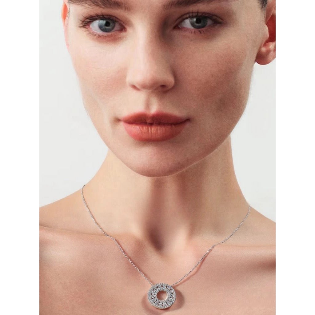 Baan Moissanite cirkel ketting