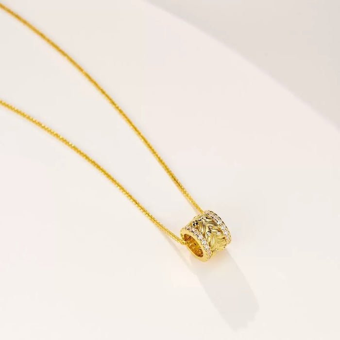 Gouden oren van tarweontwerpring en ketting