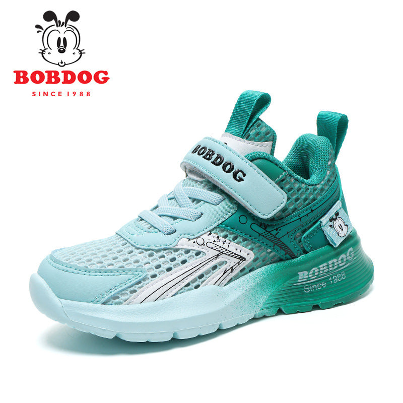 Babu bean children's shoes boys sneaker summer 2025 new hollow single mesh breathable mesh shoes big children's shoes