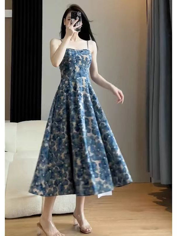 Amelia Floral Strap Midi Dress