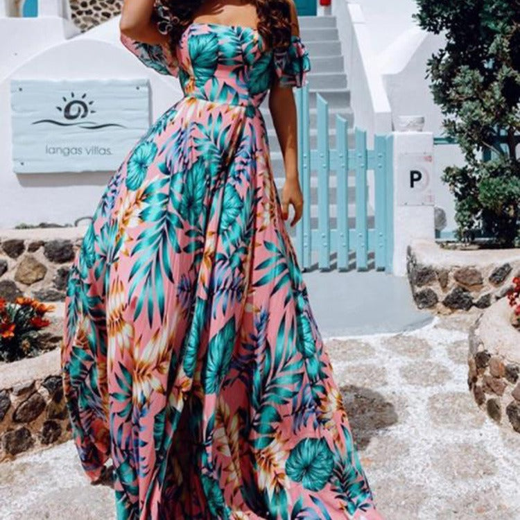 Sienna Strapless Print Dress