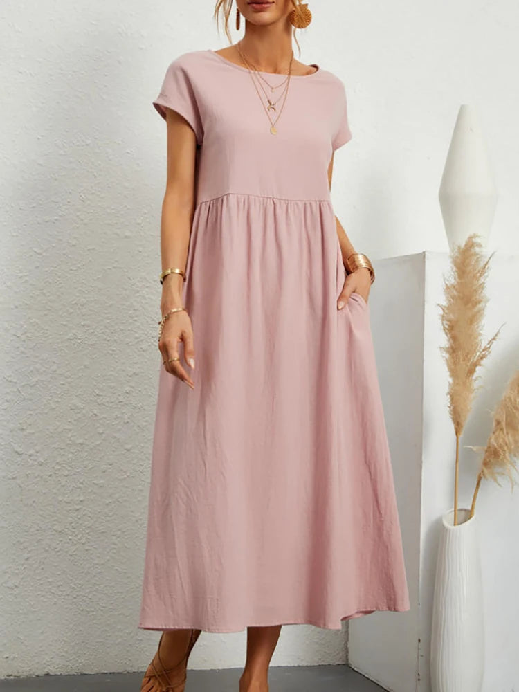 Luna Linen Maxi Dress