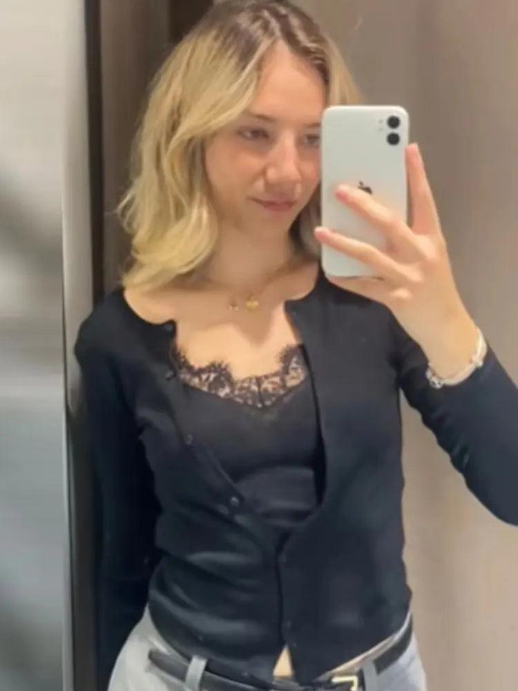 Nova Lily Lace Knit Cardigan