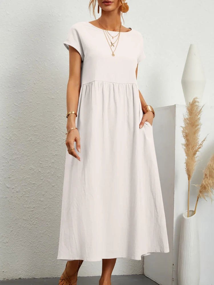 Luna Linen Maxi Dress