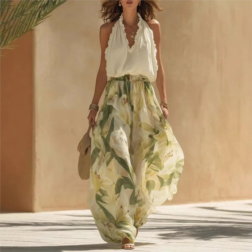 Luna Botanical Maxi Dress