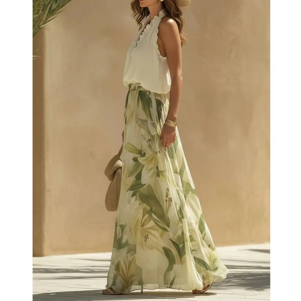 Luna Botanical Maxi Dress