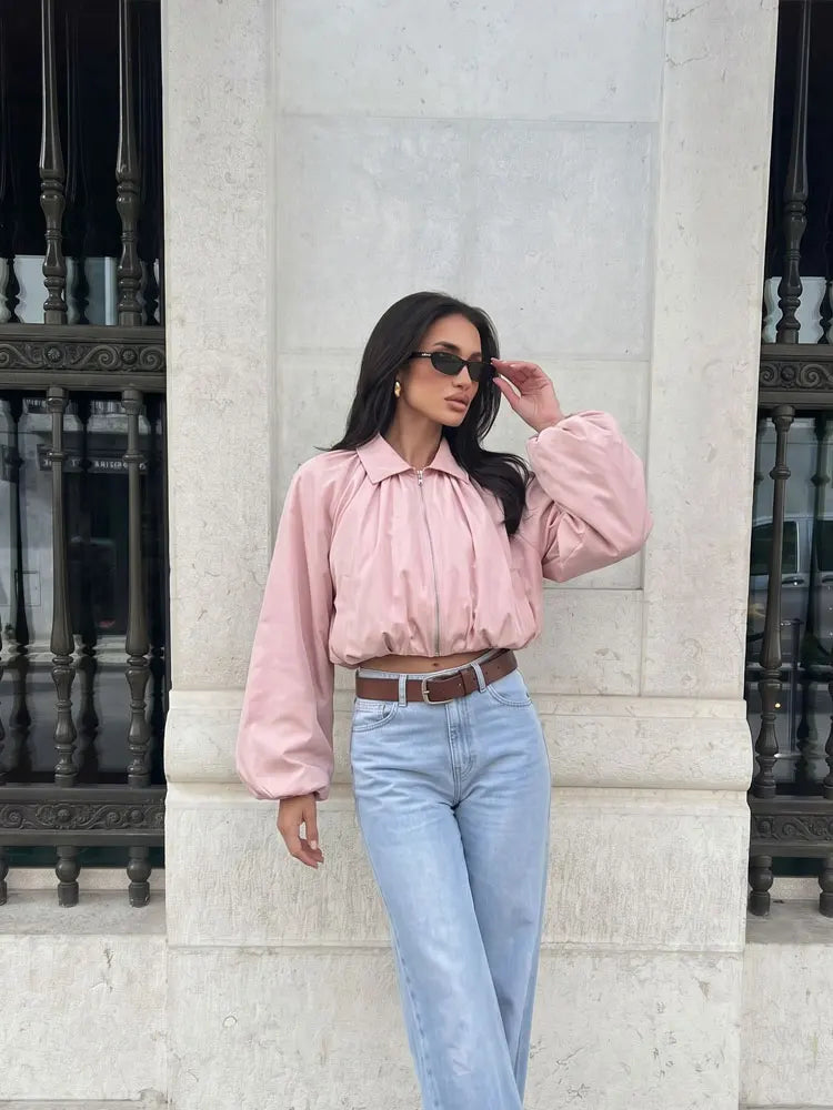 Nova Blush Bomber Jacket