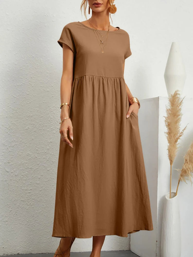 Luna Linen Maxi Dress