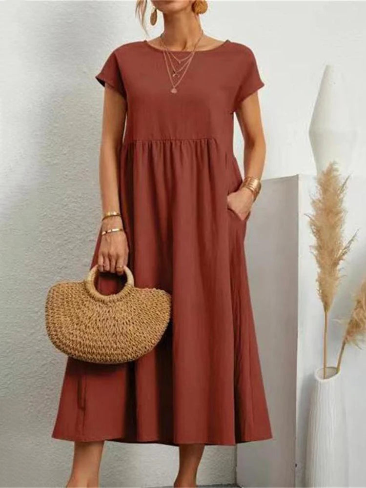 Luna Linen Maxi Dress