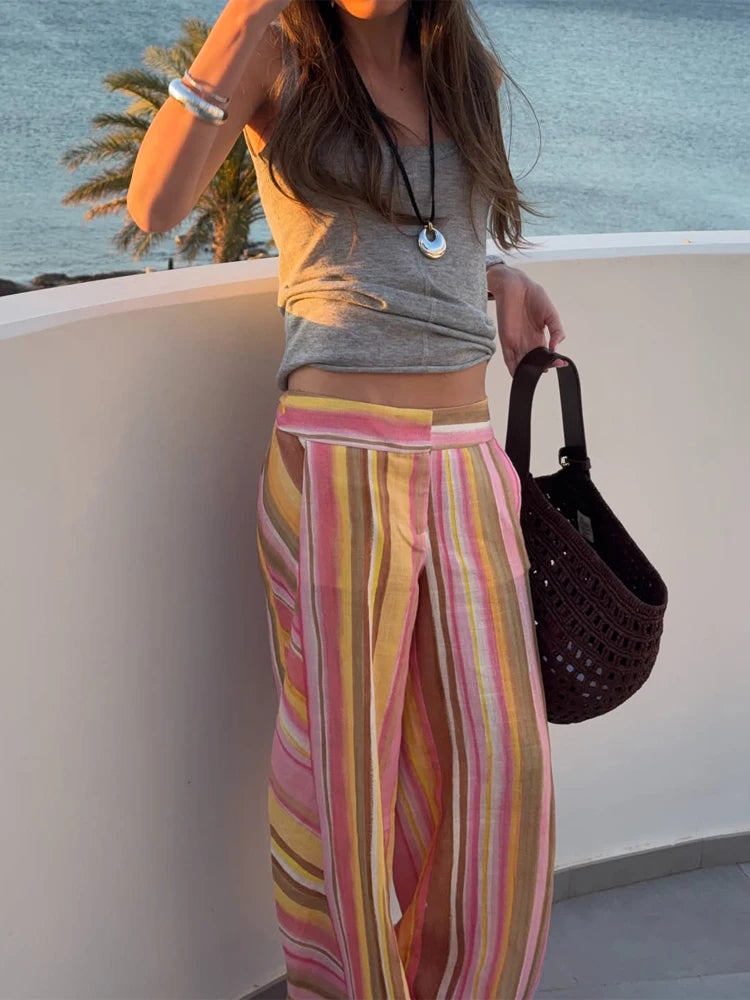 Amara Stripe Wide-Leg Pants