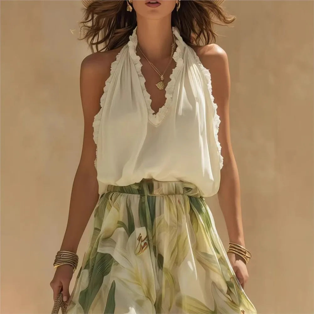 Luna Botanical Maxi Dress