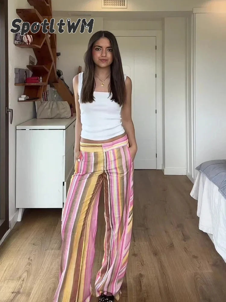 Amara Stripe Wide-Leg Pants
