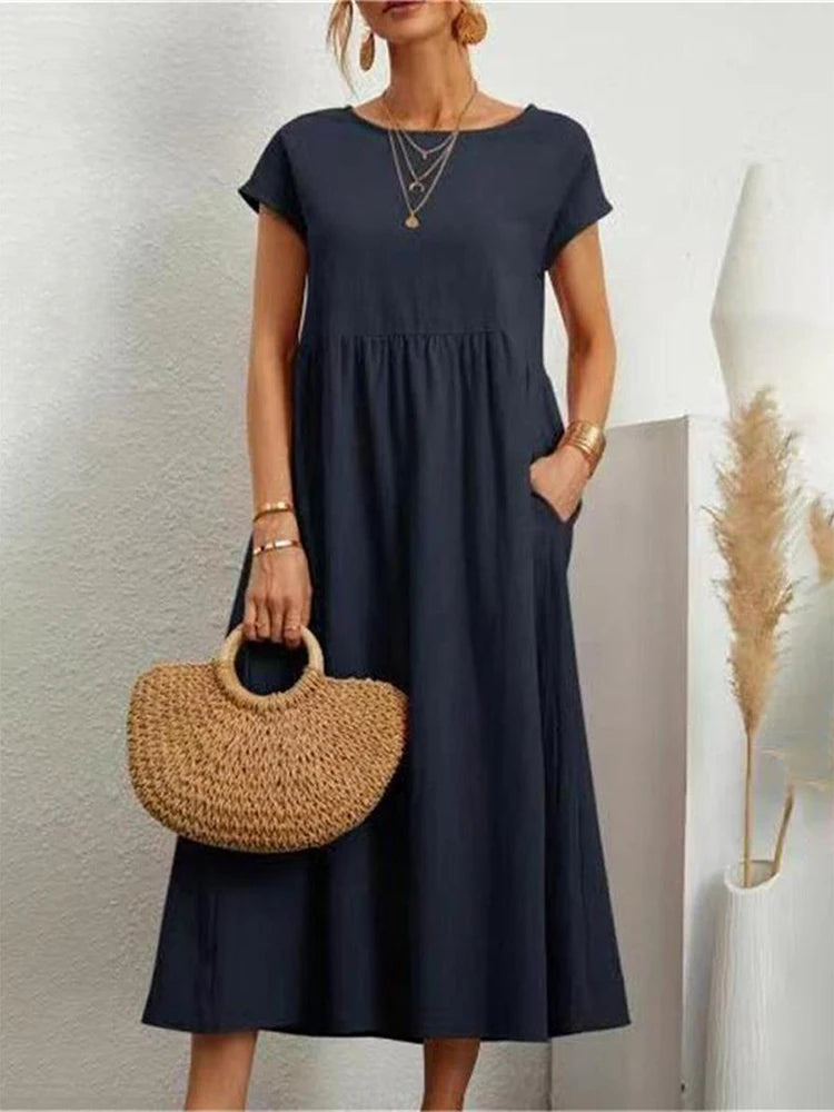 Luna Linen Maxi Dress