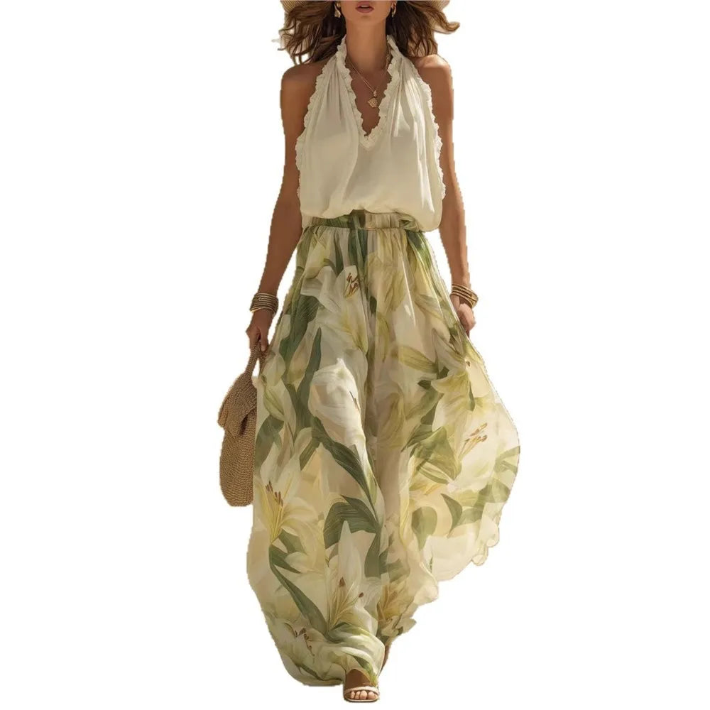 Luna Botanical Maxi Dress