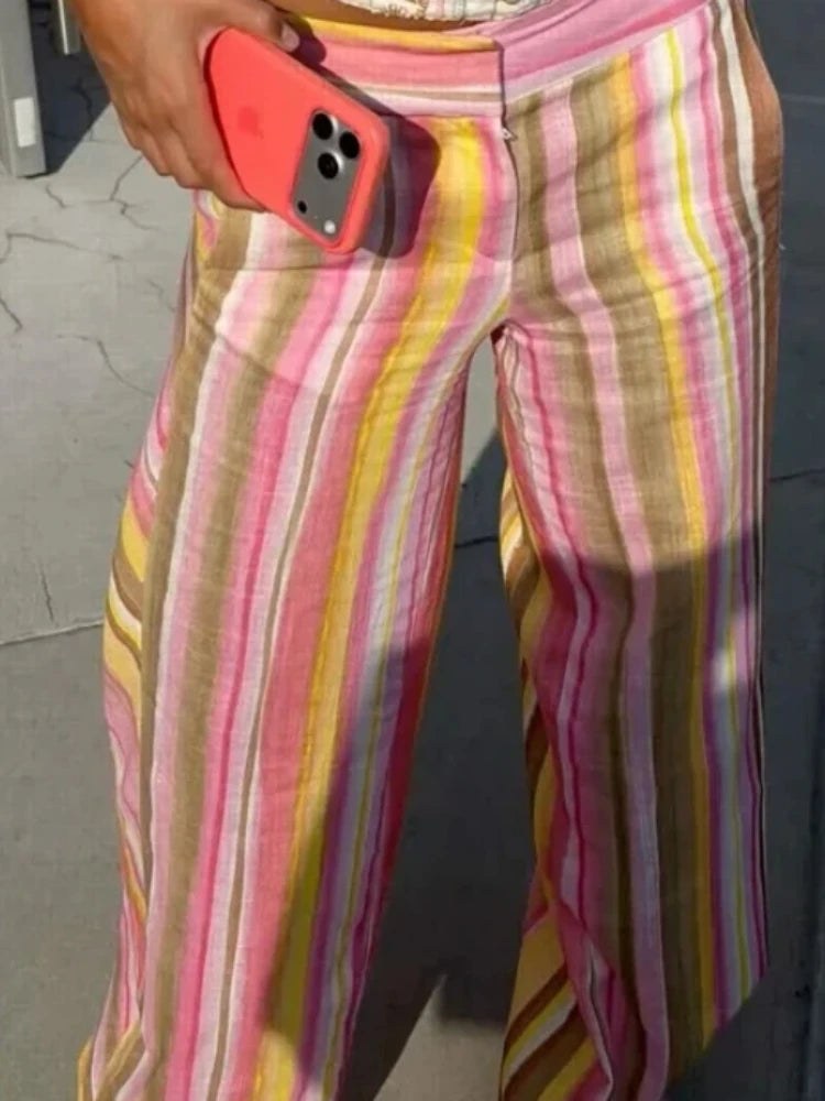 Amara Stripe Wide-Leg Pants