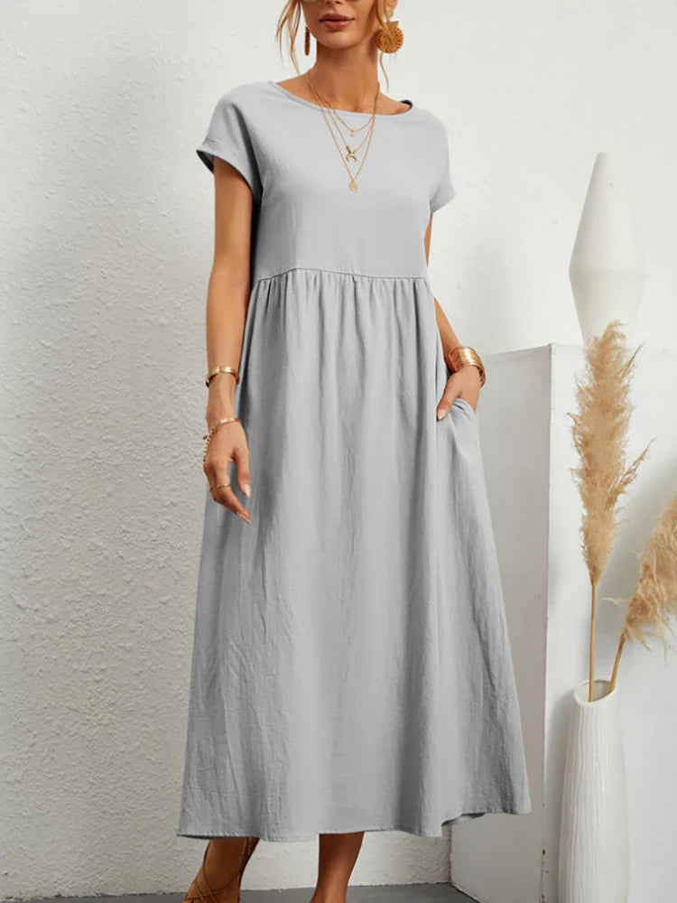 Luna Linen Maxi Dress
